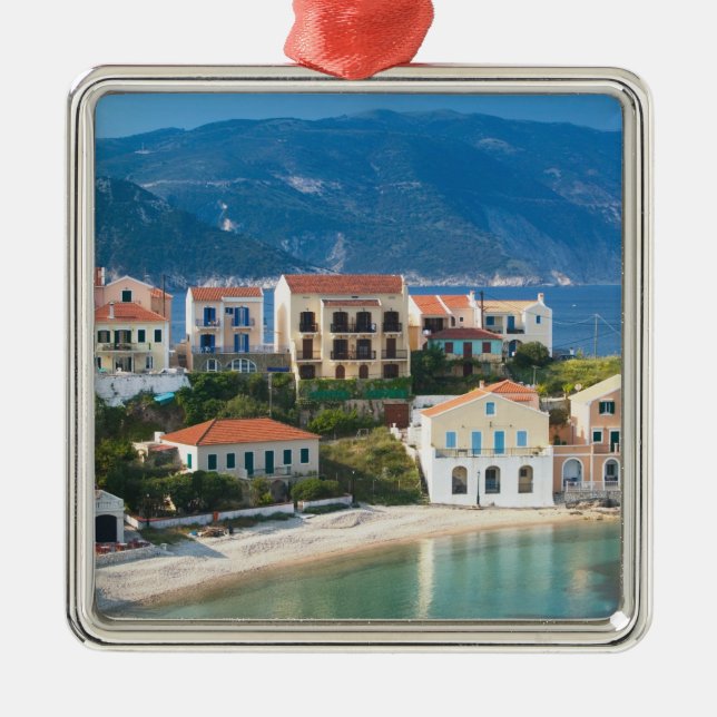 GREECE, Ionian Islands, KEFALONIA, Assos: 2 Metal Ornament (Front)