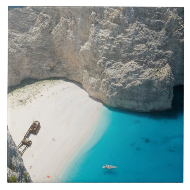 GREECE, Ionian Islands, ZAKYNTHOS, SHIPWRECK Tile (Front)