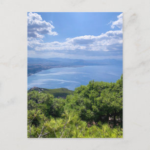 Greece, Loutraki, view from top of mountain, Holiday Postcard