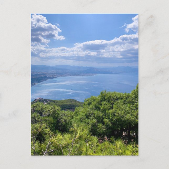 Greece, Loutraki, view from top of mountain, Holiday Postcard (Front)