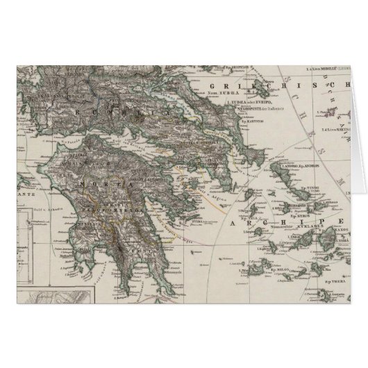 Greece Map by Stieler (Front Horizontal)
