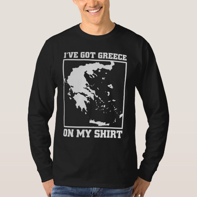 Greece Map  For Europe Greek Pun  Men Women T-Shirt (Front)