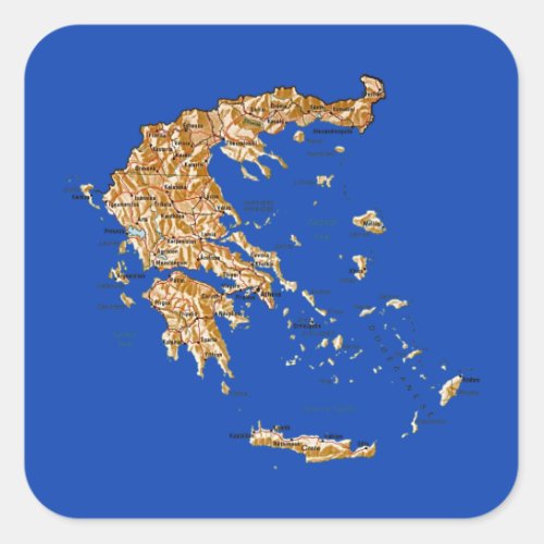 Greece Map Sticker