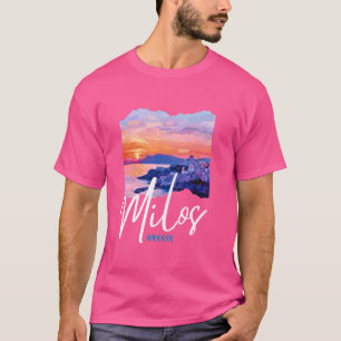 Greece Milos Painting Souvenir Greece Milos T-Shirt