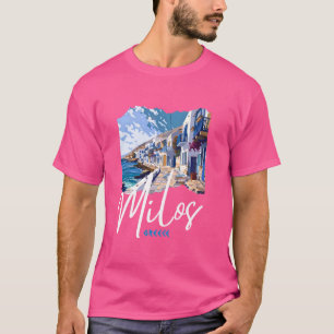 Greece Milos Painting Souvenir Greece Milos T-Shirt