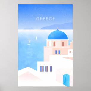 Greece Minimal Travel Poster