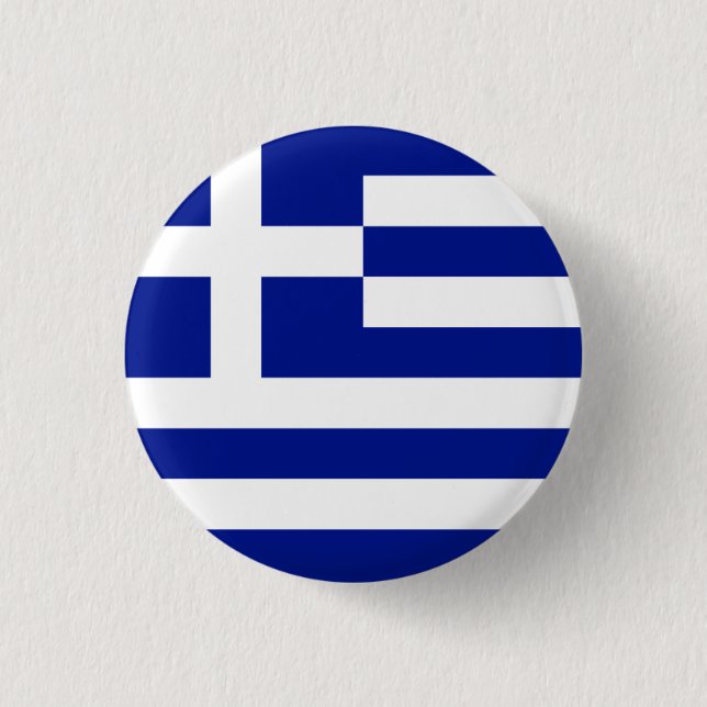 Greece National Flag Button (Front)
