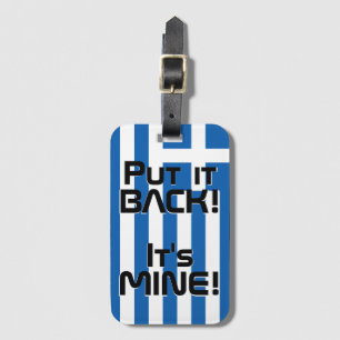 Greece National Flag Funny Patriotic Luggage Tag