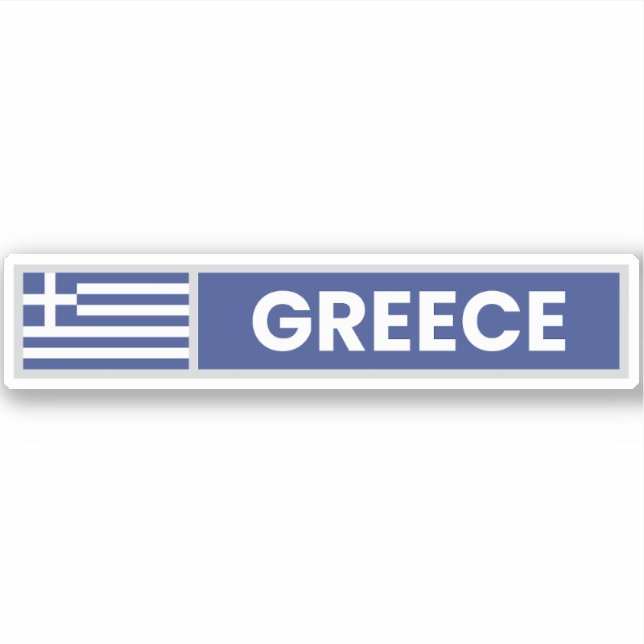 Greece National Flag Sticker (Front)