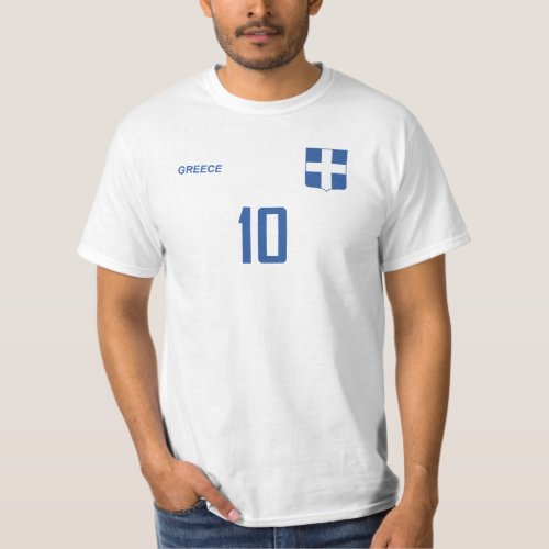 Greece National Football Team Soccer Retro T_Shirt