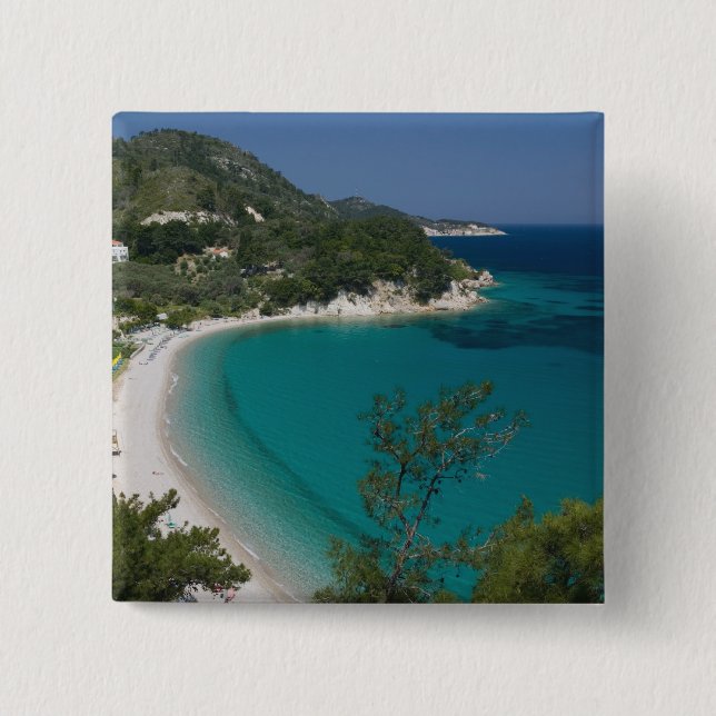 GREECE, Northeastern Aegean Islands, SAMOS, 7 Pinback Button (Front)