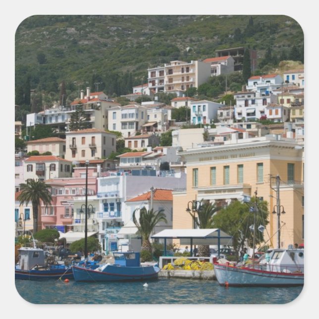 GREECE, Northeastern Aegean Islands, SAMOS, Square Sticker (Front)