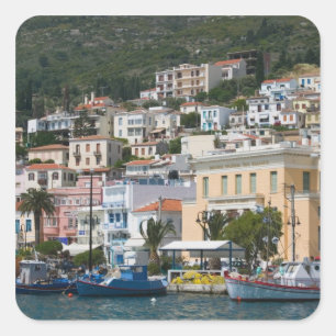 GREECE, Northeastern Aegean Islands, SAMOS, Square Sticker