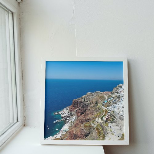 Greece Oia Santorini Amoundi Bay Canvas Print