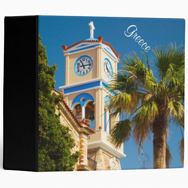 Greece - Orthodox Greek Church with Palm Tree Binder (Front/Spine)