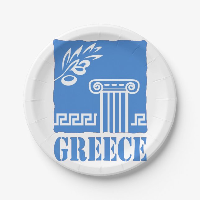 Greece Paper Plates (Front)