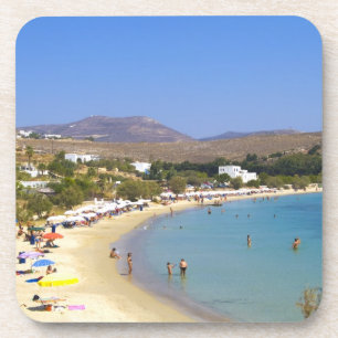 Greece, Paros Island, Krios Beach from above Coaster