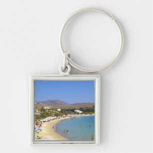 Greece, Paros Island, Krios Beach from above Keychain
