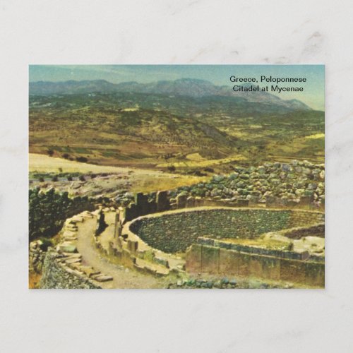 Greece Peloponnese Citadel at Mycenae Postcard