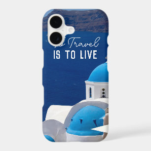 Greece Photography Gift with Travel Quote iPhone 17 Case