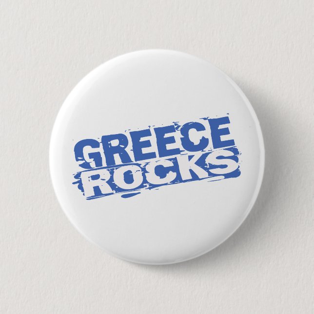 Greece Rocks Pinback Button (Front)