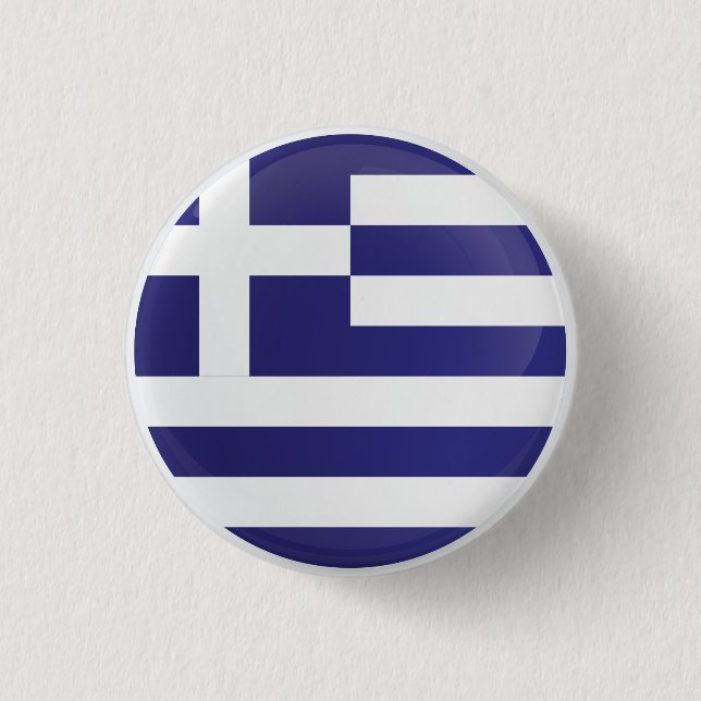 Greece  Round Icon Flag Button (Front)