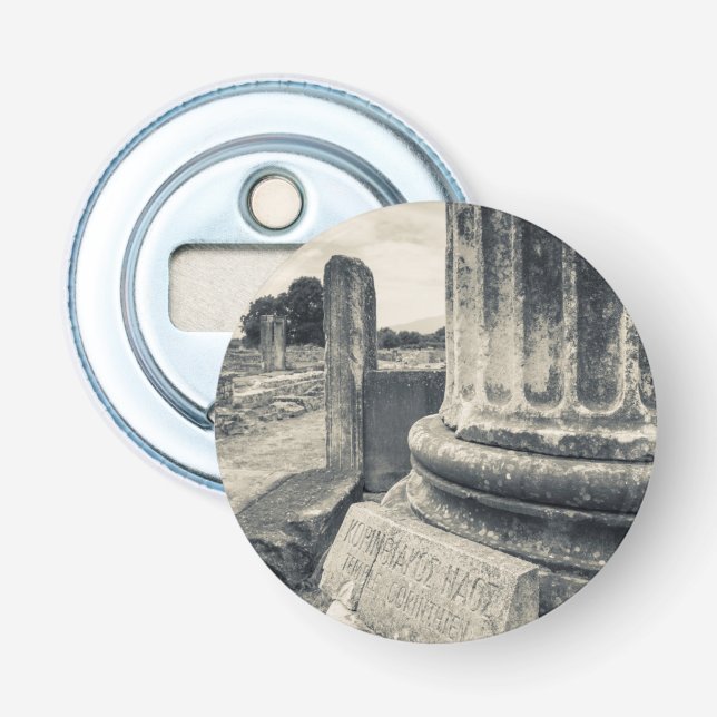 Greece, ruins of ancient city bottle opener (Front)
