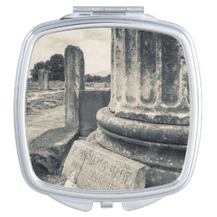 Greece, ruins of ancient city compact mirror