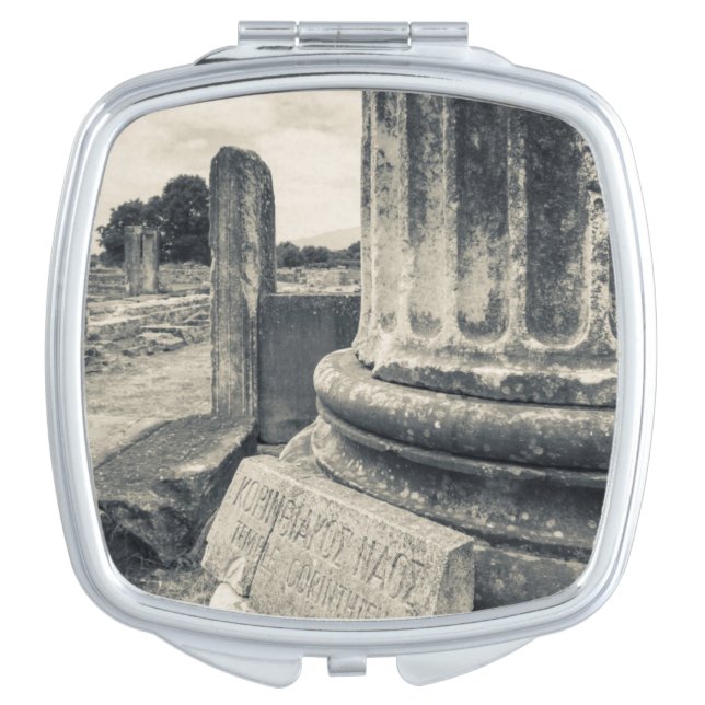 Greece, ruins of ancient city compact mirror (Front)