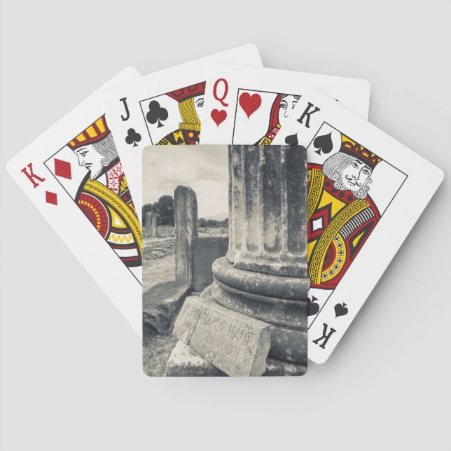 Greece, ruins of ancient city poker cards (Back)