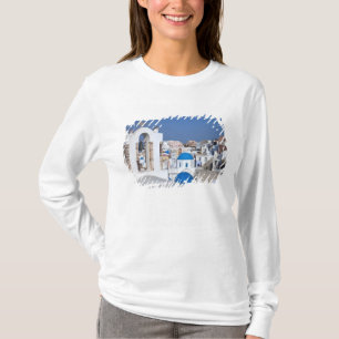 Greece, Santorini. Bell tower and blue domes of 2 T-Shirt