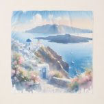 Greece Santorini Dreamscape Wedding Anniversary  Scarf<br><div class="desc">Wheather you are celebrating 1st, 5th, 10th, 25th, 50th year of wedding anniversary or pick up these destination for your wedding, this collection for you or your love ones. Introducing exclusive Romantic Travel Destinations Wedding Anniversary Collection – a curated line of tote bags, scarves, and postcards that beautifully capture the...</div>