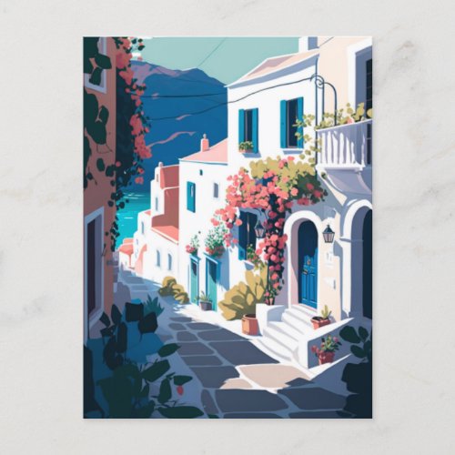 Greece Santorini Postcard