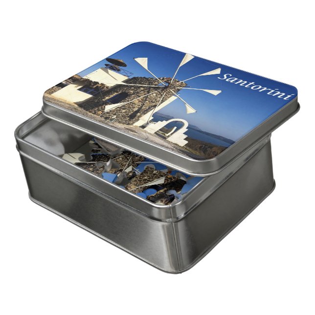 Greece - Santorini - Thera - Thira - Jigsaw Puzzle (Lid Open)