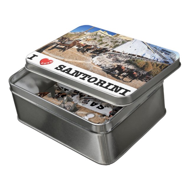 Greece - Santorini - Thera - Thira - Jigsaw Puzzle (Lid Open)