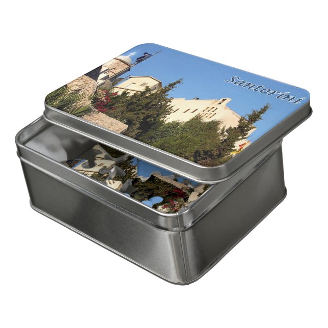 Greece - Santorini - Thera - Thira - Jigsaw Puzzle (Lid Open)