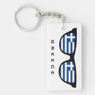 Greece Shades custom text & color key chain