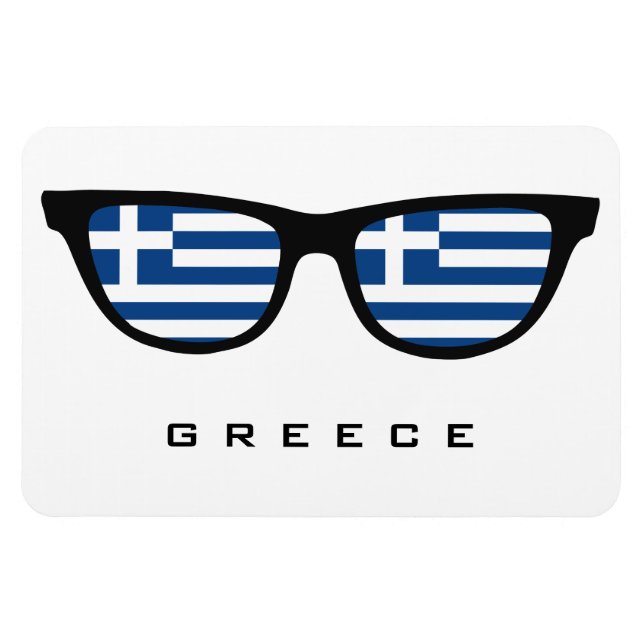 Greece Shades custom text & color magnet (Horizontal)
