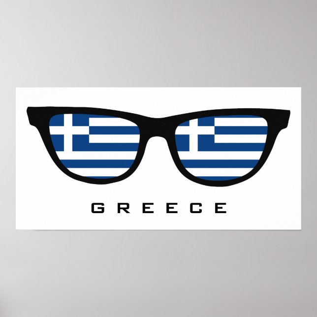 Greece Shades custom text & color poster (Front)