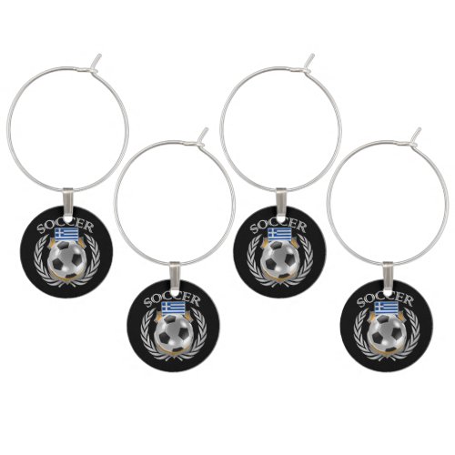 Greece Soccer 2016 Fan Gear Wine Glass Charm