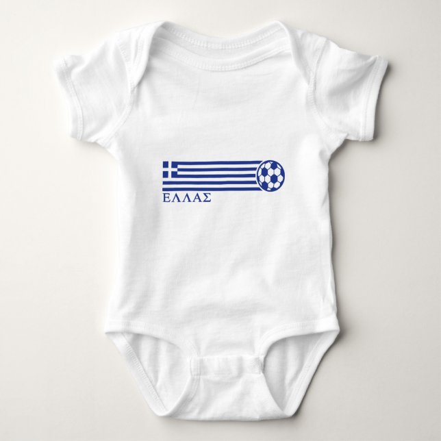Greece Soccer Baby Bodysuit (Front)