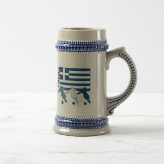 Greece - Soccer Players Beer Stein