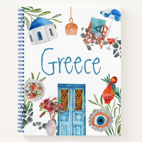 Greece Spiral Notebook