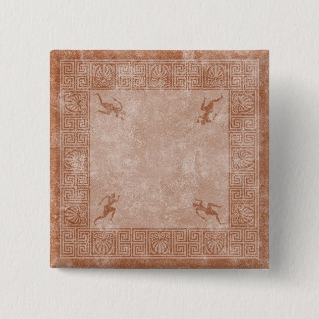 greece square design button (Front)