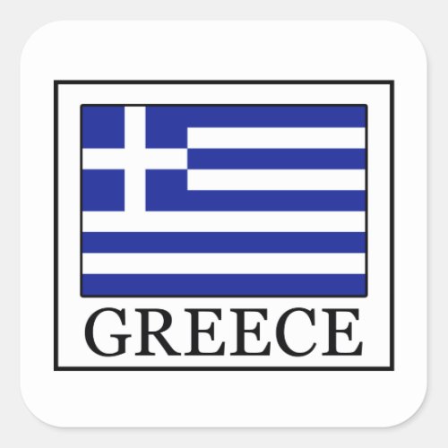 Greece Square Sticker
