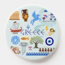 Greece Symbols Travel Lovers
