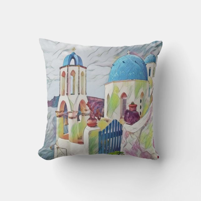 greece throw pillow (Front)