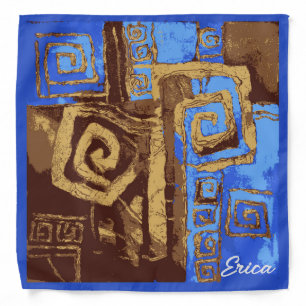 Greece Totem Tribal Abstract Art Personalized Bandana
