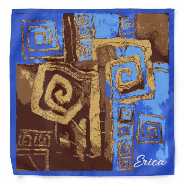 Greece Totem Tribal Abstract Art Personalized  Bandana (Front)