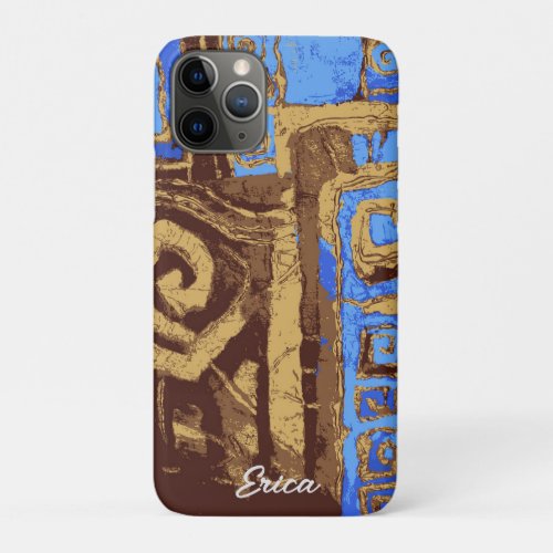 Greece Totem Tribal Abstract Art Personalized iPhone 11 Pro Case